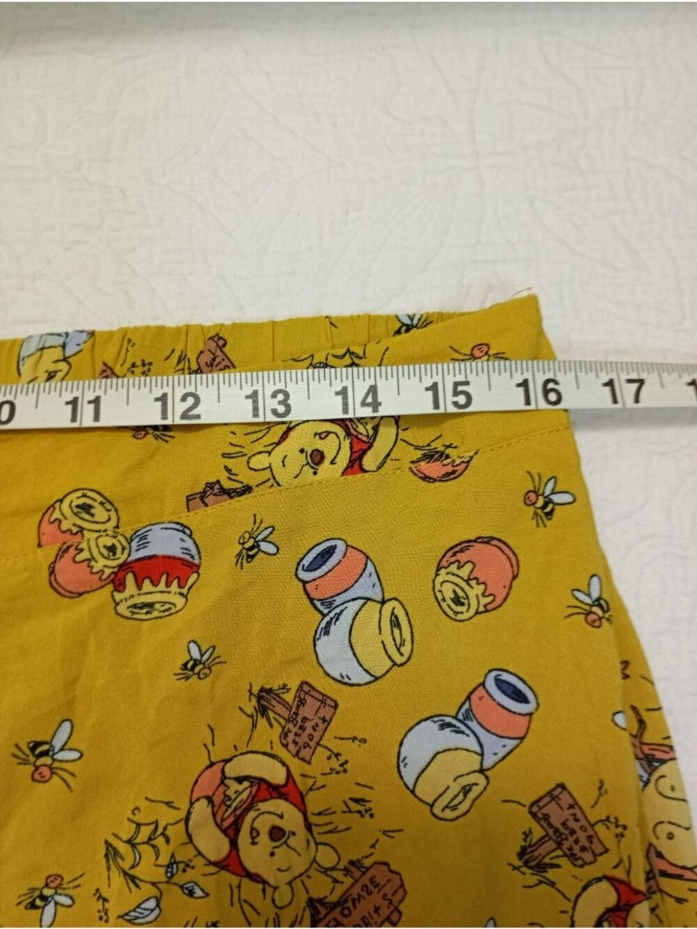 Disney Winnie The Pooh Yellow Skirt Button Front & All-Over Print Rayon Size 0 - Picture 9 of 10